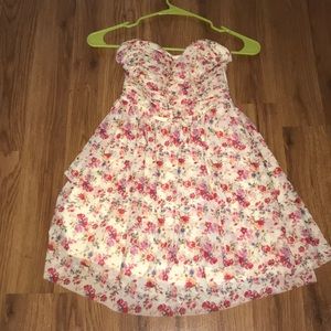 Strapless, mini, floral dress from Wet Seal